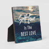 Self Love is de beste liefdesplaque met Easel Fotoplaat (Voorkant)