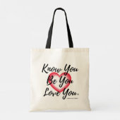 Self-love Message Canvas tas (Achterkant)