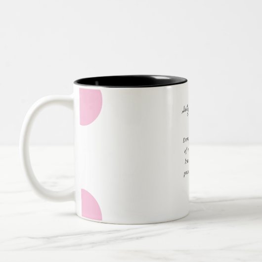 Self-Love Quote Mug Tweekleurige Koffiemok (Links)