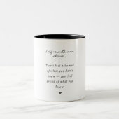 Self-Love Quote Mug Tweekleurige Koffiemok (Center)