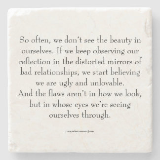 self-love quote stenen onderzetter
