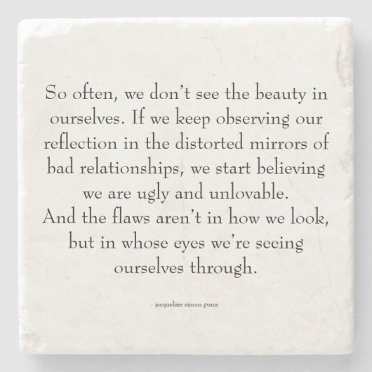 self-love quote  stenen onderzetter (Voorkant)