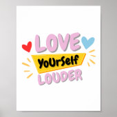 Self Love Quote Wall Art Poster (Voorkant)