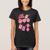 Self Love Retro Valentijnsdag Happy Face Boho He T-shirt (Voorkant)