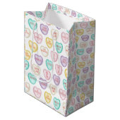 Self Love Snoep Hearts - White Gift Bag Medium Cadeauzakje (Voorkant Gekanteld)