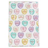 Self Love Snoep Hearts - White Gift Bag Medium Cadeauzakje (Voorkant)