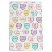 Self Love Snoep Hearts - White Gift Bag Medium Cadeauzakje (Achterkant)