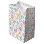 Self Love Snoep Hearts - White Gift Bag Medium Cadeauzakje (Achterkant Gekanteld)