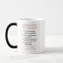 Self-Love To-Do List – Minimalistische Affirmatie  Magische Mok