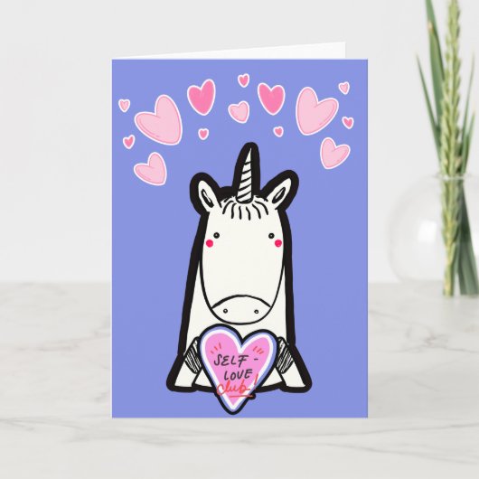Self-Love Unicorn Kaart (Voorkant)