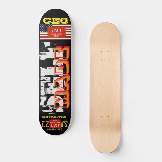 SELF MADE BILLIONAIRE JMT Skateboard (Voorkant)