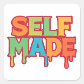 Self Made Drip Font Sticker – Colorful  (Voorkant)