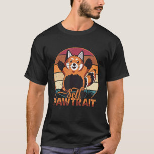 Self Pawtrait Cute Red Panda Schattig Beer T-shirt