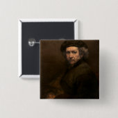 Self-Portrait, 1659 (olie op canvas) Vierkante Button 5,1 Cm (Voorkant /achterkant)