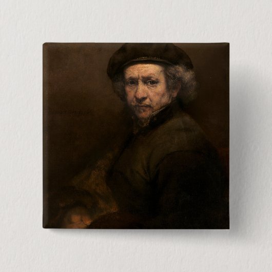 Self-Portrait, 1659 (olie op canvas) Vierkante Button 5,1 Cm (Voorkant)