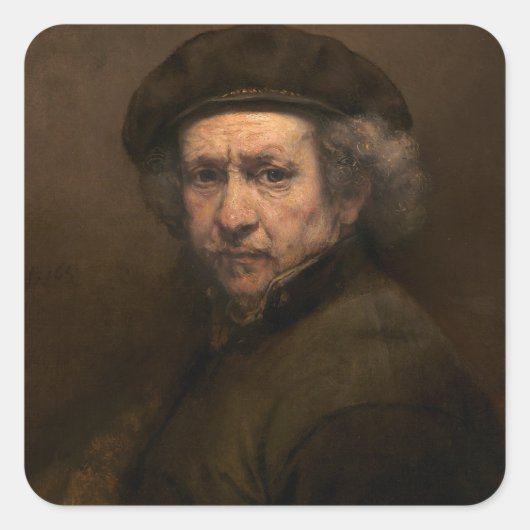 Self-Portrait, 1659 (olie op canvas) Vierkante Sticker (Voorkant)