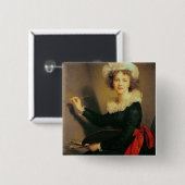 Self Portrait, 1790 (olie op canvas) Vierkante Button 5,1 Cm (Voorkant /achterkant)