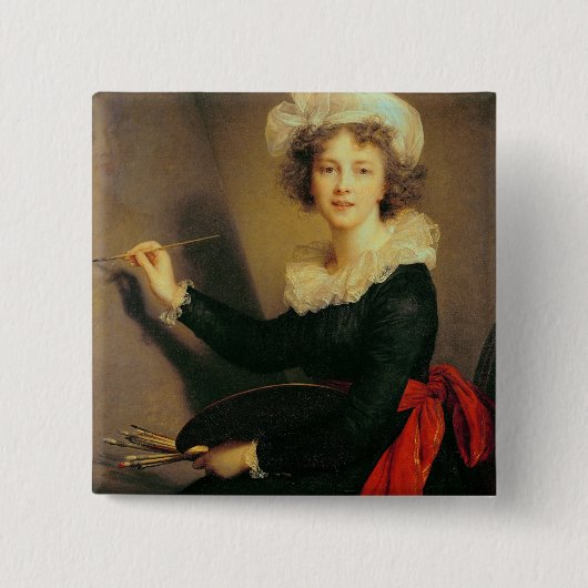 Self Portrait, 1790 (olie op canvas) Vierkante Button 5,1 Cm (Voorkant)