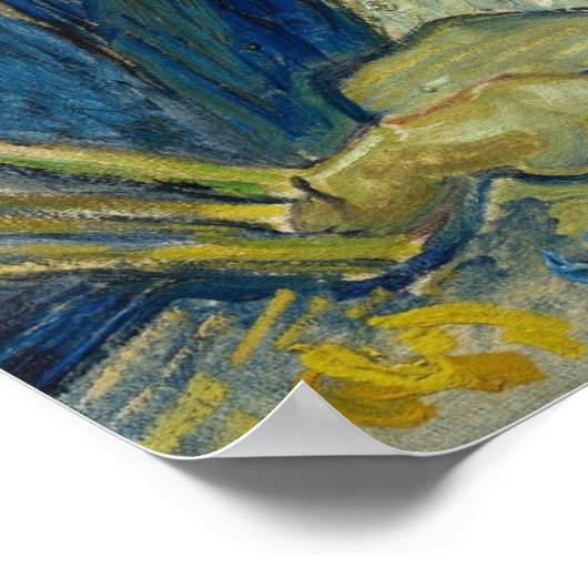 Self-Portrait (1889) van Van Gogh Poster (Hoek)