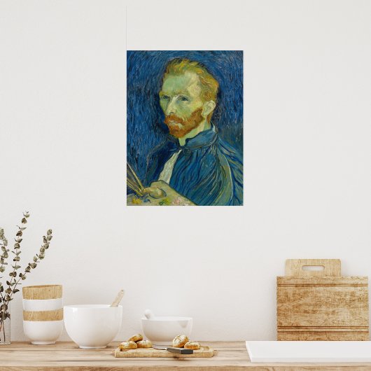 Self-Portrait (1889) van Van Gogh Poster (Keuken)