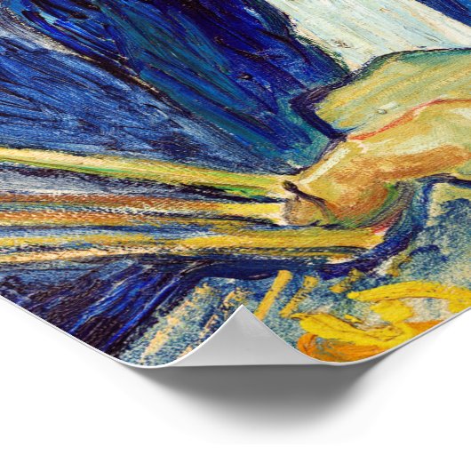 Self-Portrait (1889) van Vincent Van Gogh Poster (Hoek)