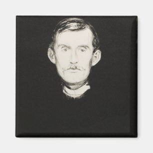 Self-Portrait (1895) van Edvard Munch Magneet