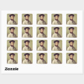 Self Portrait, c.1840 Vierkante Sticker (Vel)