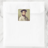 Self Portrait, c.1840 Vierkante Sticker (Tas)