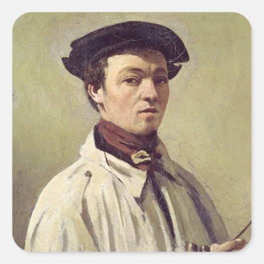 Self Portrait, c.1840 Vierkante Sticker (Voorkant)