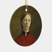 Self-Portrait (door Gwen John) Keramisch Ornament (Rechts)