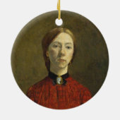 Self-Portrait (door Gwen John) Keramisch Ornament (Achterkant)