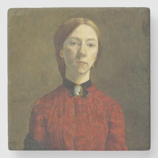 Self-Portrait (door Gwen John) Stenen Onderzetter (Voorkant)