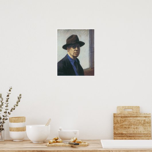 Self-Portrait Edward Hopper Poster (Keuken)