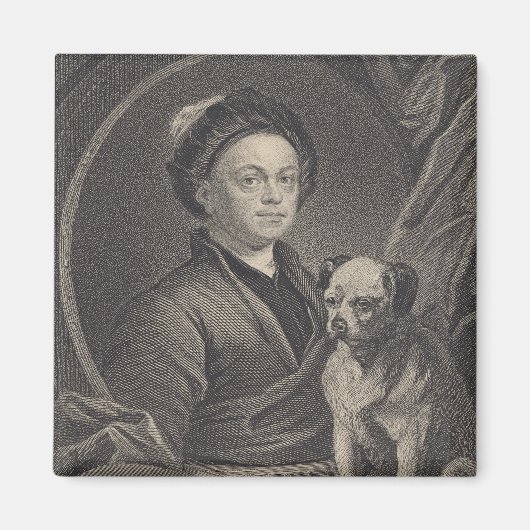 Self Portrait, gegraveerd door J. Mollison Magneet (Voorkant)