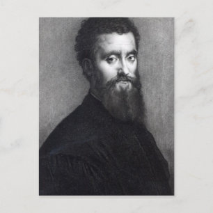 Self Portrait, gegraveerd door Jean-Louis Potrelle Briefkaart