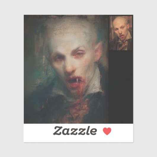 Self Portrait — Gothic Fine Art Sticker (Vel)