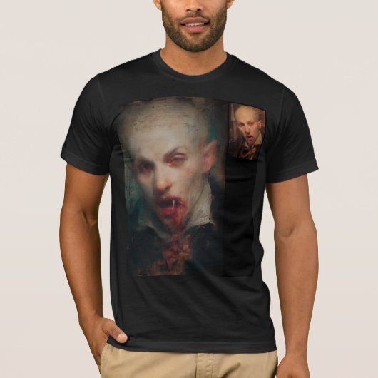 Self Portrait — Gothic Vampire Art T-Shirt (Voorkant)