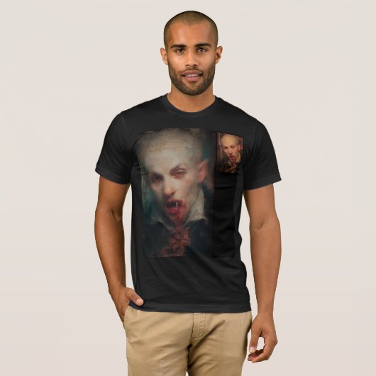 Self Portrait — Gothic Vampire Art T-Shirt (Voorkant volledig)