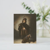 Self Portrait in Oriental Costume, 1631 Briefkaart (Staand voorkant)