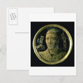 Self portrait medallion, c.1450 (amel op koper) briefkaart (Voorkant / Achterkant)