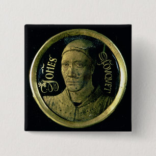 Self portrait medallion, c.1450 (amel op koper) vierkante button 5,1 cm