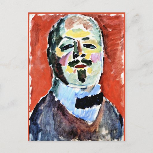 Self-Portrait, schilderij van Alexi Jawlensky, 190 Briefkaart (Voorkant)