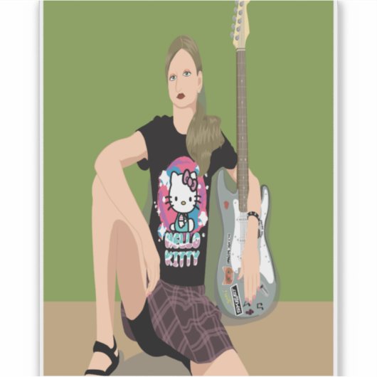 Self-Portrait Sticker (Voorkant)