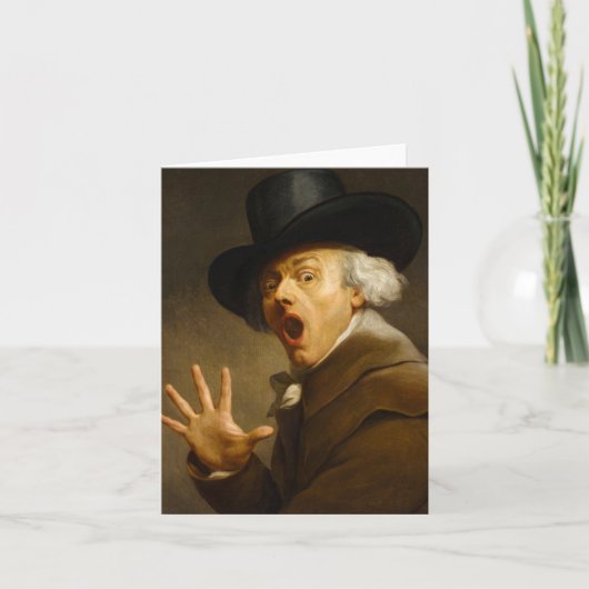 Self-Portrait, The Surprise by Joseph Ducreux Bedankkaart (Voorkant)