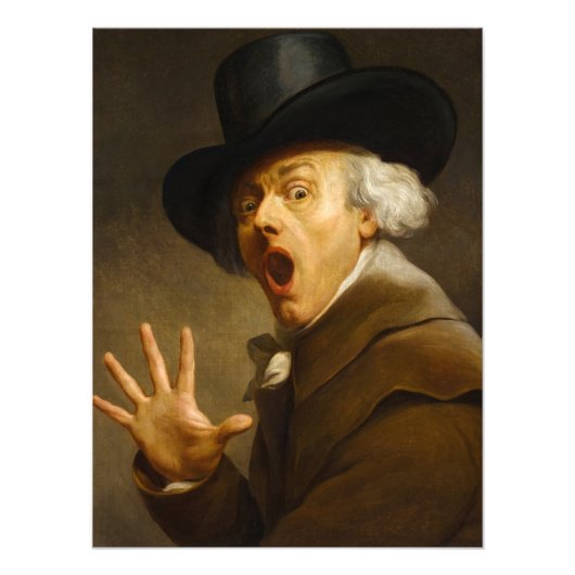 Self-Portrait, The Surprise by Joseph Ducreux Foto Afdruk (Voorkant)