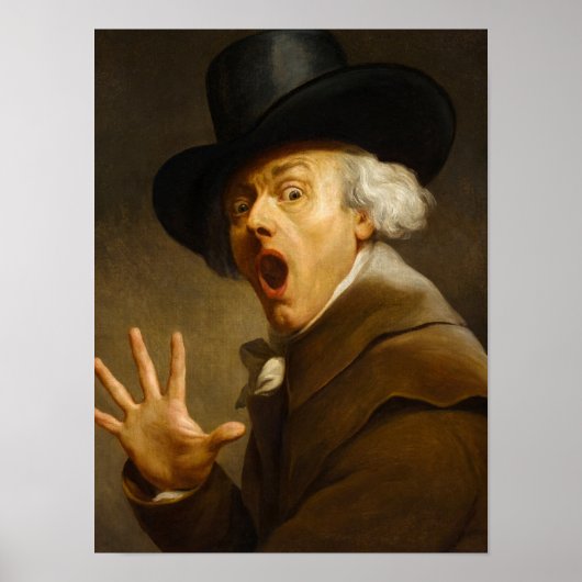 Self-Portrait, The Surprise by Joseph Ducreux Poster (Voorkant)