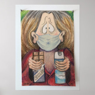 "Self-Portrait Tijdens een pandemie" door Barbara  Poster