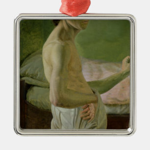 Self Portrait voor de Easel, c.1828 Metalen Ornament