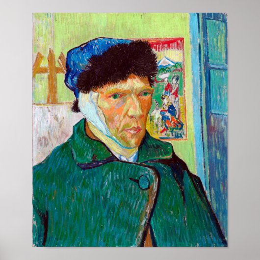 Self-Portrait With a Bandaged Ear, Van Gogh Poster (Voorkant)