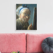 Self Portrait with an Easel, c.1775-79 Canvas Afdruk (Insitu (Woonkamer))